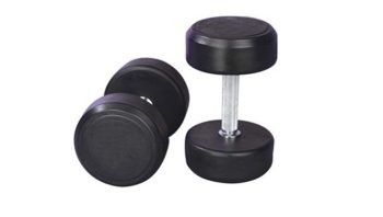 GTZ-3002R FIXED BLACK RUBBER DUMBBELL